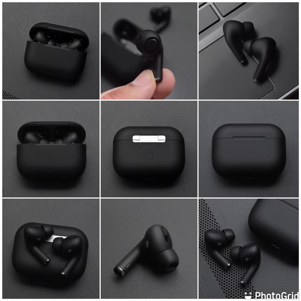 AirPods 2 Black Edition With Free Cover : Sleek Custom Style with Classic Apple Performance