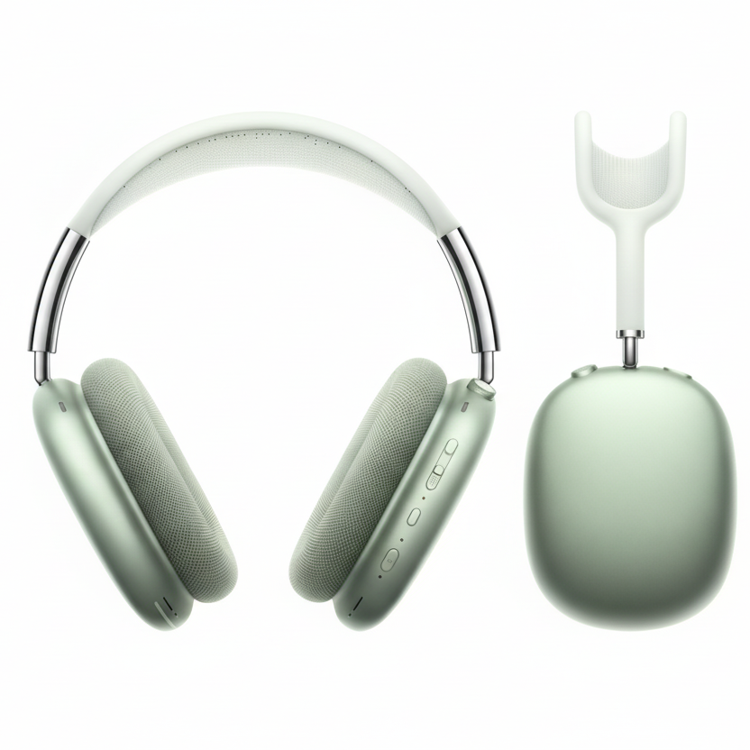 Airpods Max Headphones Pop Up & Free Leather Case ( Works with Android & iOS Both)