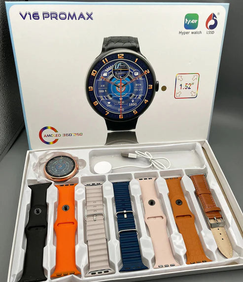 V16 Pro Max 2025 New Model Round Dial Smart Watch