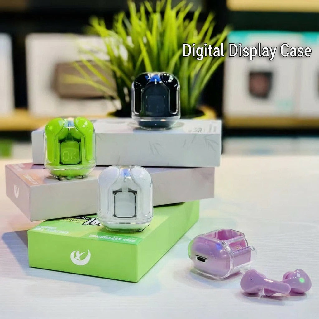 Air 31 TWS Earbuds – With Free Cover & Lenyard Transparent Design ENC