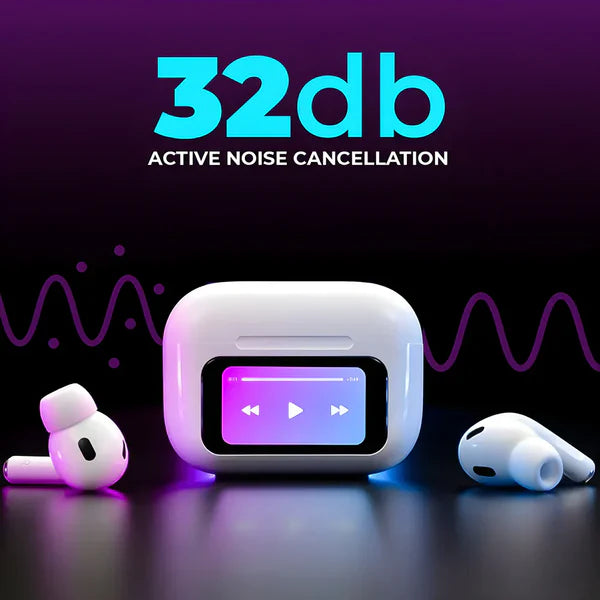 A9 Pro Touch Screen Earbuds –  With Noise Cancellation