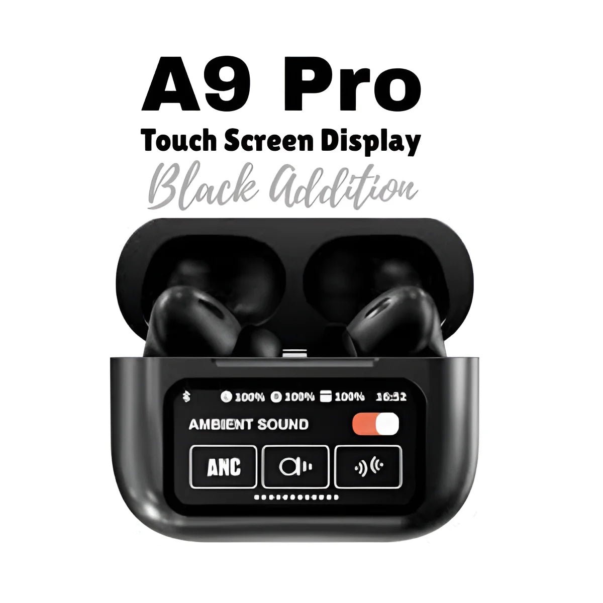 A9 Pro Touch Screen Earbuds –  With Noise Cancellation
