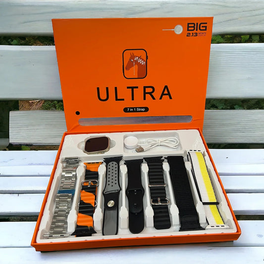 Ultra Smart Watch 7-in-1  Fitness Tracker, Bluetooth Calling & Wireless Charging