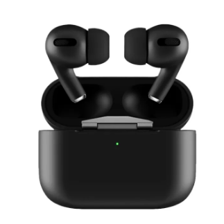 AirPods 2 Black Edition With Free Cover : Sleek Custom Style with Classic Apple Performance