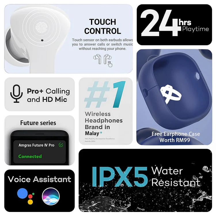 Air 31 TWS Earbuds – With Free Cover & Lenyard Transparent Design ENC