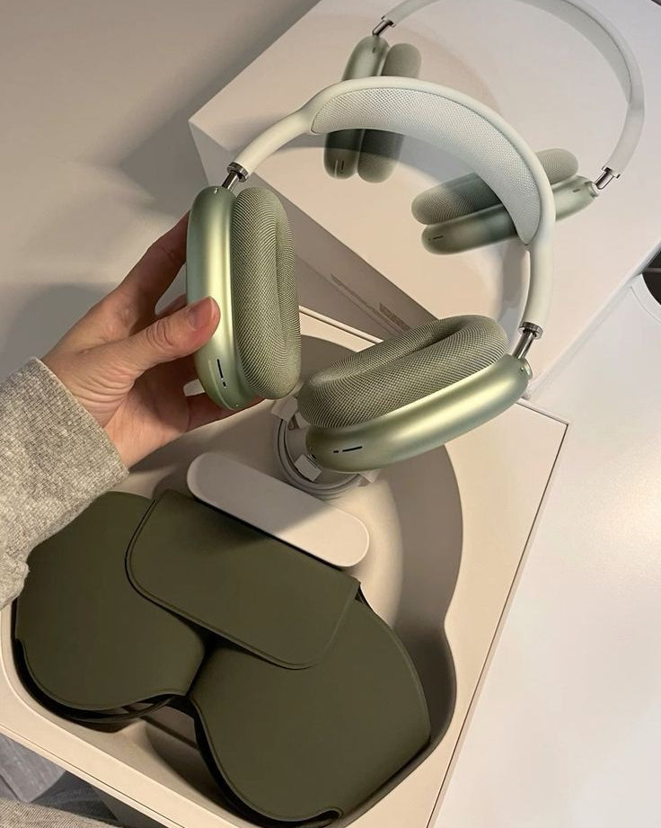 Airpods Max Headphones Pop Up & Free Leather Case ( Works with Android & iOS Both)